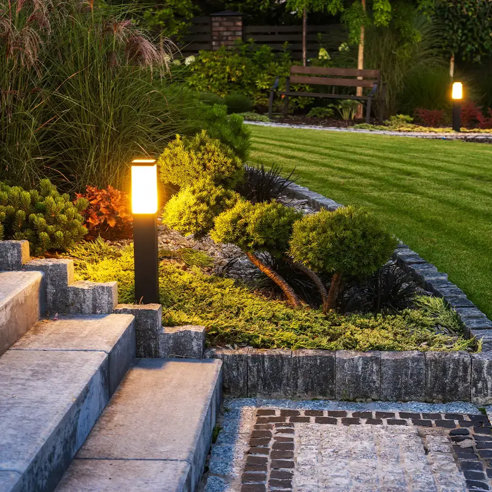 Außenbeleuchtung im Garten von Ilmenau Haustechnik