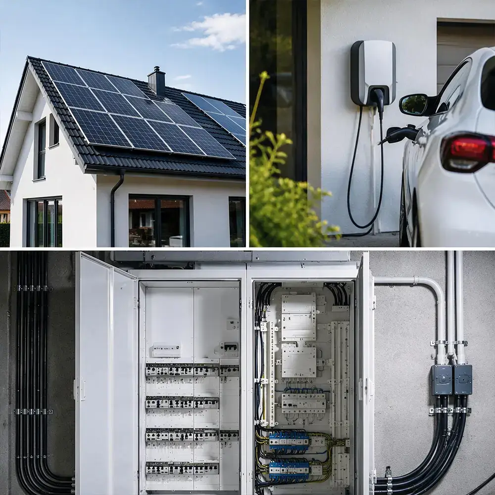 Zukunftssichere Elektroinstallation für Photovoltaik und Wallbox von Ilmenau Haustechnik