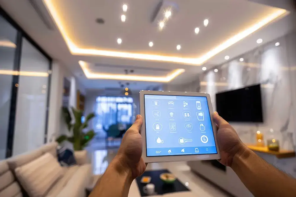 Smart Home im Neubau per Tablet steuern