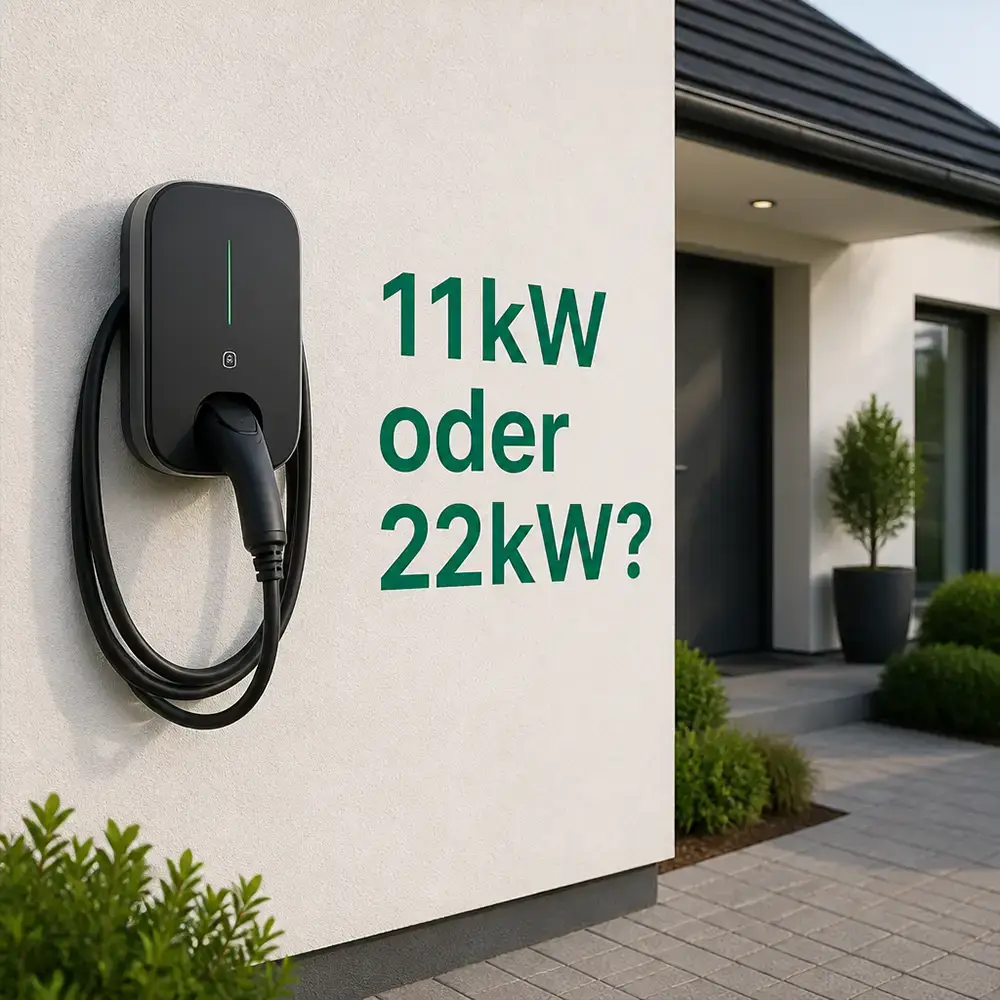 Wallbox mit 11 kW oder 22 kW Ladeleistung