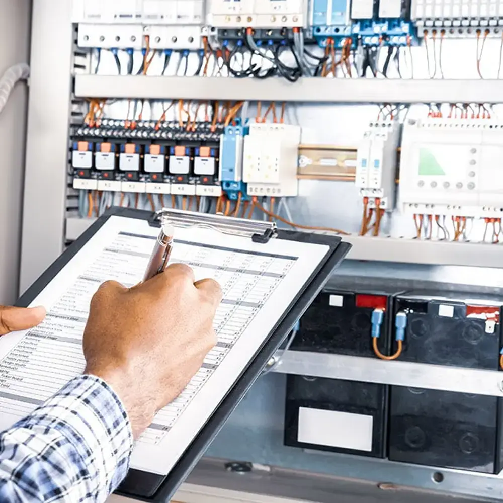 Wartung einer elektrischen Anlage durch den Kundendienst von Ilmenau Haustechnik
